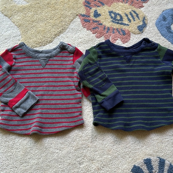 Hanna Andersson Kids Striped Shirts - Red, Gray, Green, Blue - Picture 1 of 8